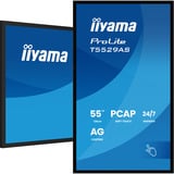 iiyama ProLite T5529AS-B1AG , LED-Monitor 139 cm (54.6 Zoll), schwarz (matt), UltraHD/4K, VA, Touchscreen, Android, USB-C