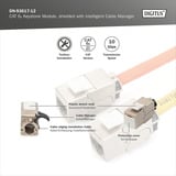 Digitus Cat.6a Keystone-Modul, geschirmt silber, 12 Stück, mit intelligentem Kabelmanager