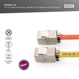 Digitus Cat.6a Keystone-Modul, geschirmt silber, 12 Stück, mit intelligentem Kabelmanager