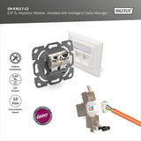 Digitus Cat.6a Keystone-Modul, geschirmt silber, 12 Stück, mit intelligentem Kabelmanager