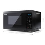SHARP YC-MS02E-B, Mikrowelle schwarz