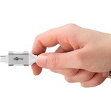 goobay Ethernet-Adapterkabel USB-C 3.2 Gen2 > RJ-45, Slim weiß, 2 Meter