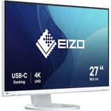 EIZO FlexScan EV2740S-WT, LED-Monitor 68.5 cm (27 Zoll), weiß, UltraHD/4K. IPS, USB-C, HDMI, DP, USB-Hub
