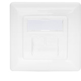 CAT.6A Datenanschlussdose, Unterputz, geschirmt, 2x RJ-45 LSA