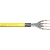 Digitus Professional Cat.7a S/FTP Verlegekabel simplex, Cca gelb, 1.000 Meter Trommel