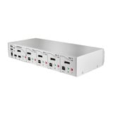 Lindy 4 Port KVM Switch, KVM-Switch weiß, DisplayPort 1.2, USB 2.0 & Audio
