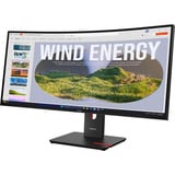 Lenovo ThinkVision T34WD-40, LED-Monitor 86.4 cm (34 Zoll), schwarz, WQHD, VA, Curved, USB-C, HDMI, DP, USB-Hub, 120Hz Panel