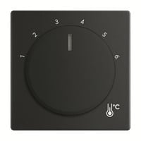Busch-Jaeger Zentralscheibe Temperatur rund 1794 R-885, Thermostat schwarz, Retail