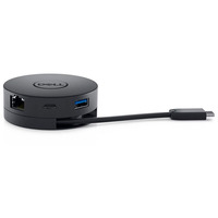 Dell USB-C Mobile Adapter DA300 Generalüberholt, Dockingstation schwarz