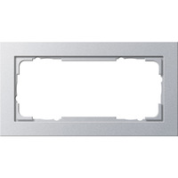 Gira Abdeckrahmen zwei Fach E2, Abdeckung aluminium, Retail