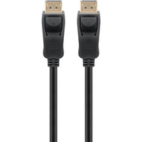 goobay Kabel DisplayPort Stecker > DisplayPort Stecker, 8K / 144Hz schwarz, 2 Meter, 54 Gbit/s, DisplayPort 2.0 / 2.1
