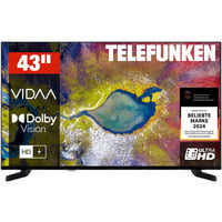 Telefunken D43U790B2CW, LED-Fernseher 108 cm (43 Zoll), schwarz, UltraHD/4K, Triple-Tuner, SmartTV, VIDAA-Betriebssystem