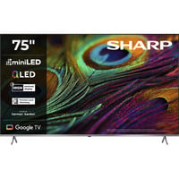 SHARP 75JP7765E, QLED-Fernseher 189 cm (75 Zoll), schwarz/silber, UltraHD/4K, MiniLED Google TV