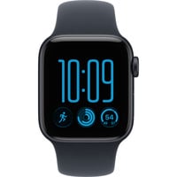 Apple Watch SE 3, Smartwatch schwarz, 40 mm, Sportarmband Navyblau M/L
