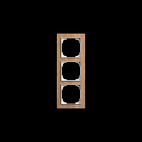 Busch-Jaeger Abdeckrahmen 3-fach, Abdeckung holz, Retail