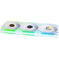 Lian Li UNI FAN SL120 LCD Wireless, Gehäuselüfter weiß, 3er-Pack inkl. Controller, Reverse , 120 mm