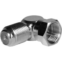 TechniSat F-Winkel-Stecker, Adapter silber, 90°-Winkel-Adapter F-Stecker auf F-Kupplung