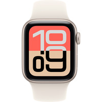 Apple Watch SE 3, Smartwatch silber, Aluminium, 40 mm, Sportarmband polarstern S/M