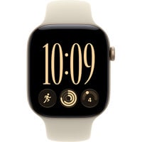 Apple Watch Series 12, Smartwatch gold, Aluminium, 46 mm, Sportarmband Sand M/L, Cellular