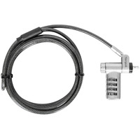 Targus DEFCON Ultimate Universal Resettable Combination Lock, Zahlenschloss schwarz/silber