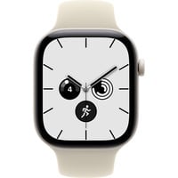 Apple Watch Series 12, Smartwatch weiß, Keramik, 46 mm, Sportarmband Sand M/L, Cellular