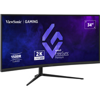 ViewSonic VX3418C-2K, Gaming-Monitor 86.4 cm (34 Zoll), schwarz, UWQHD, VA, Curved, Free Sync Premium, 180Hz Panel