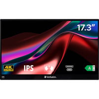 Verbatim PMT-17-4K, LED-Monitor 43.9 cm (17.3 Zoll), schwarz, UltraHD/4K, IPS, Touchscreen, HDR