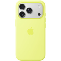 Apple Silikon Case mit MagSafe, Handyhülle neon-gelb, iPhone 17 Pro 
