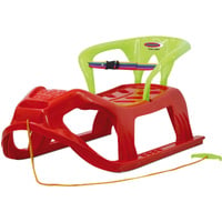 Jamara Snow Play - Schlitten Snow-Star 90cm rot, mit Lehne
