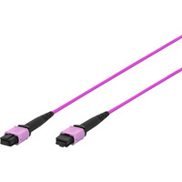 Digitus Glasfaser-Patchkabel, MPO Buchse, OM4, Methode A violett, 2 Meter