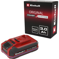 EINHELL Akku Power-X-Change Plus 18Volt 3,0Ah SEALED rot/schwarz, IP57, wasserfest, Kurzschlusssicherung