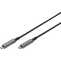 Digitus 4K USB-C AOC AV-Anschlusskabel schwarz, 20 Meter
