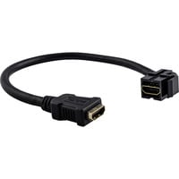 Merten High Definition Multimedia Interface Keystone mit Kabelpeitsche, Keystone-Modul schwarz, Retail