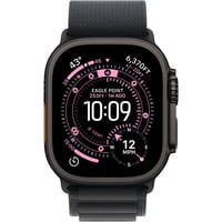 Apple Watch Ultra 3, Smartwatch schwarz, 49 mm, Alpine Loop schwarz L, Titangehäuse, Cellular