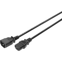 Digitus Netz-Verlängerungskabel schwarz, 1,20 Meter, Kaltgeräte-Buchse > Stecker