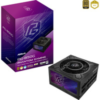 ASRock Phantom Gaming PG-850G, PC-Netzteil schwarz, 1x 12-Pin High Power GPU, 4x PCIe, Kabelmanagement, 850 Watt