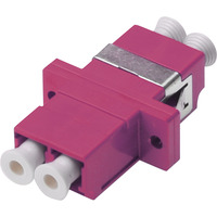 Digitus LWL Kupplung, Duplex, LC > LC Buchse, Multimode OM4 violett, inkl. Schrauben
