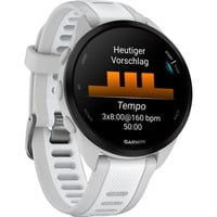 Garmin Forerunner 165, Smartwatch weiß/hellgrau, 43 mm, Silikon-Armband