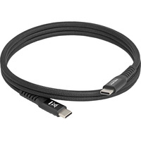 DeLOCK USB-C 2.0 Kabel mit magnetischer Textilummantelung schwarz, 1 Meter, PD 60 Watt