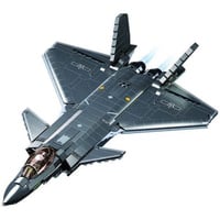Sluban ModelBricks J-20 Tarnkappenflieger Metallic Version, Konstruktionsspielzeug 