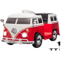 Jamara Ride-on VW Bus T1, Kinderfahrzeug rot, Lithium-Ionen-Akku