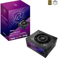 ASRock Phantom Gaming PG-1300G, PC-Netzteil schwarz, 2x 12-Pin High Power GPU, 6x PCIe, Kabelmanagement, 1300 Watt