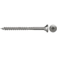 fischer Spanplattenschraube PowerFast 6,0 x 100 Senkkopf PZ 100 Stück, Teilgewinde, nicht rostender Stahl A2