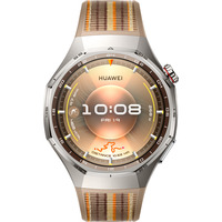 Huawei Watch GT 6 Pro (Atum-B29W), Smartwatch schwarz, Titangehäuse, braunes Nylonarmband