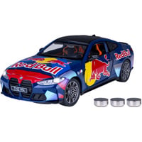 Jamara BMW M4 Diecast, Modellfahrzeug blau, Maßstab 1:23, inkl. Knopfzellen