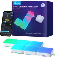 Govee Smart Mini Panel Lights, LED-Leuchte weiß, Erweiterung, 6 Stück