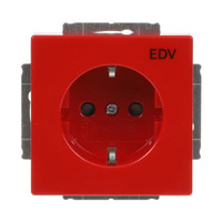 Busch-Jaeger Schutzkontaktsteckdose CEE 7/3 Typ F Einsatz 20 EUCKS DV 12 82101 rot, Retail