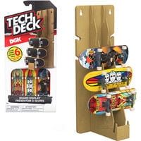 Spin Master Tech Deck - Fingerboard 6er-Display, Spielfahrzeug sortierter Artikel, mit 3 kompletten Boards und Zubehör