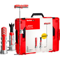 fischer Aktion L-BOXX 102 DuoLine, Dübel hellgrau/rot, 833-teilig