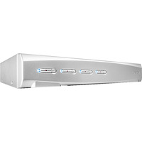 Lindy 4 Port KVM Switch, KVM-Switch weiß, DisplayPort 1.2, USB 2.0 & Audio